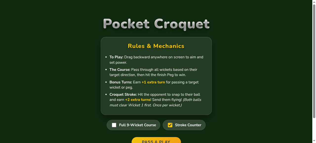 Pocket Croquet