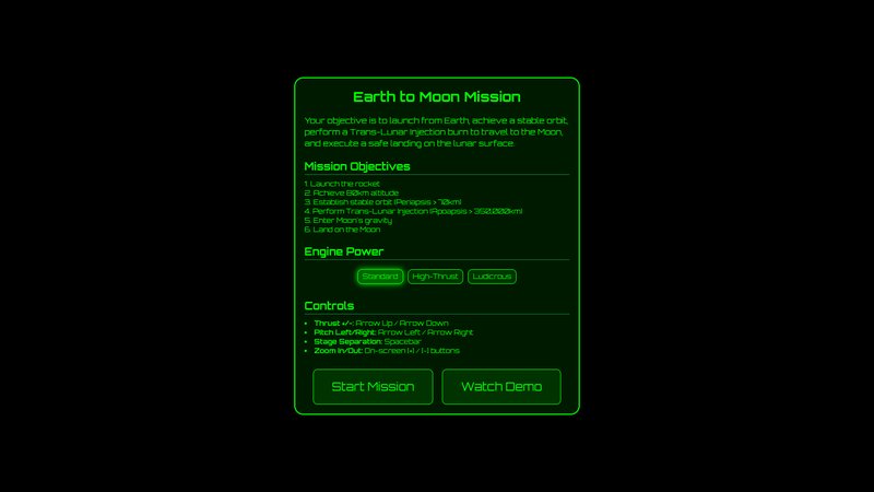 Earth to Moon